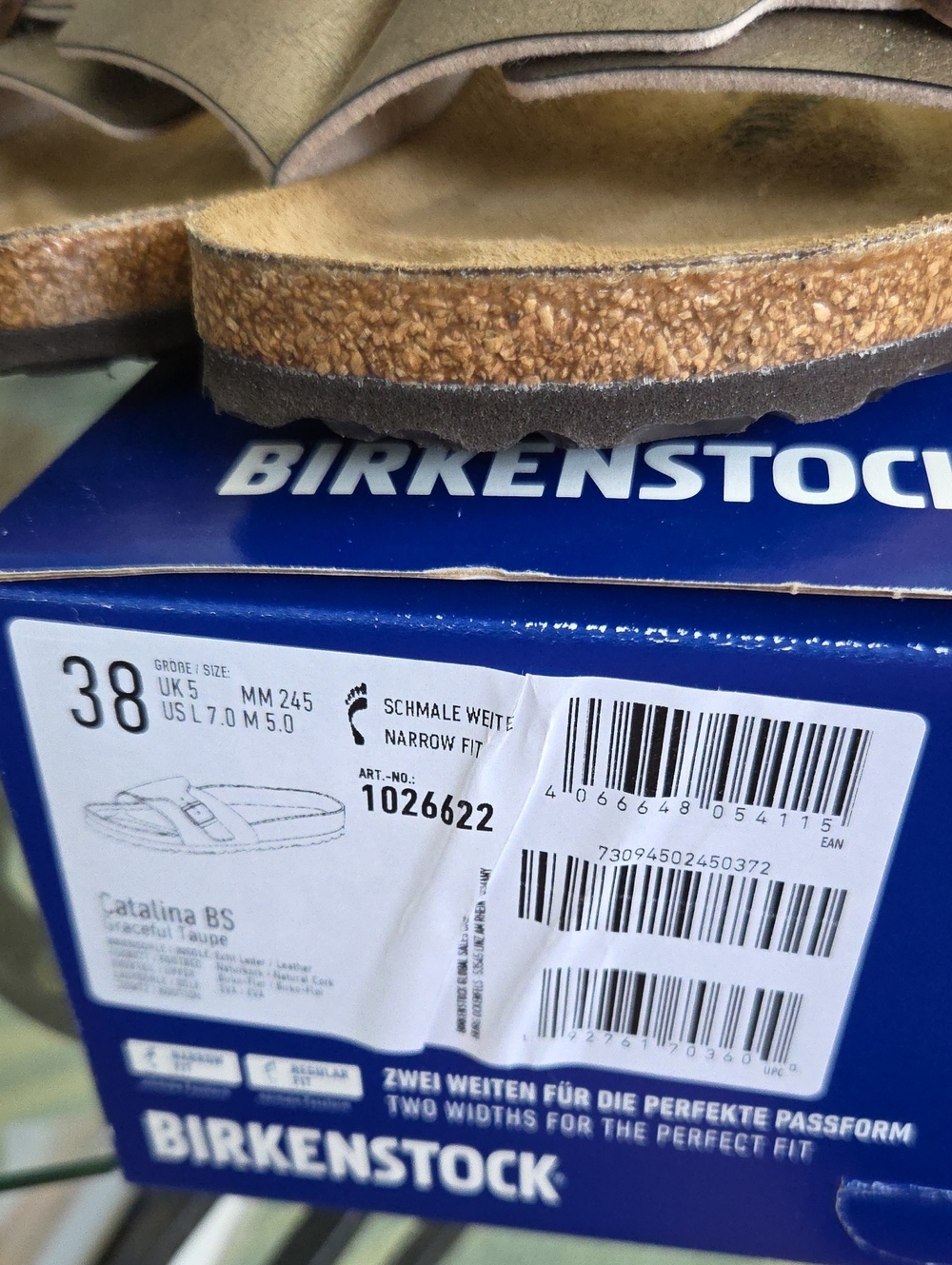 Brand New Birkenstock Catalina Metallic Bronze Single Strap Slide - Picture 5 of 7